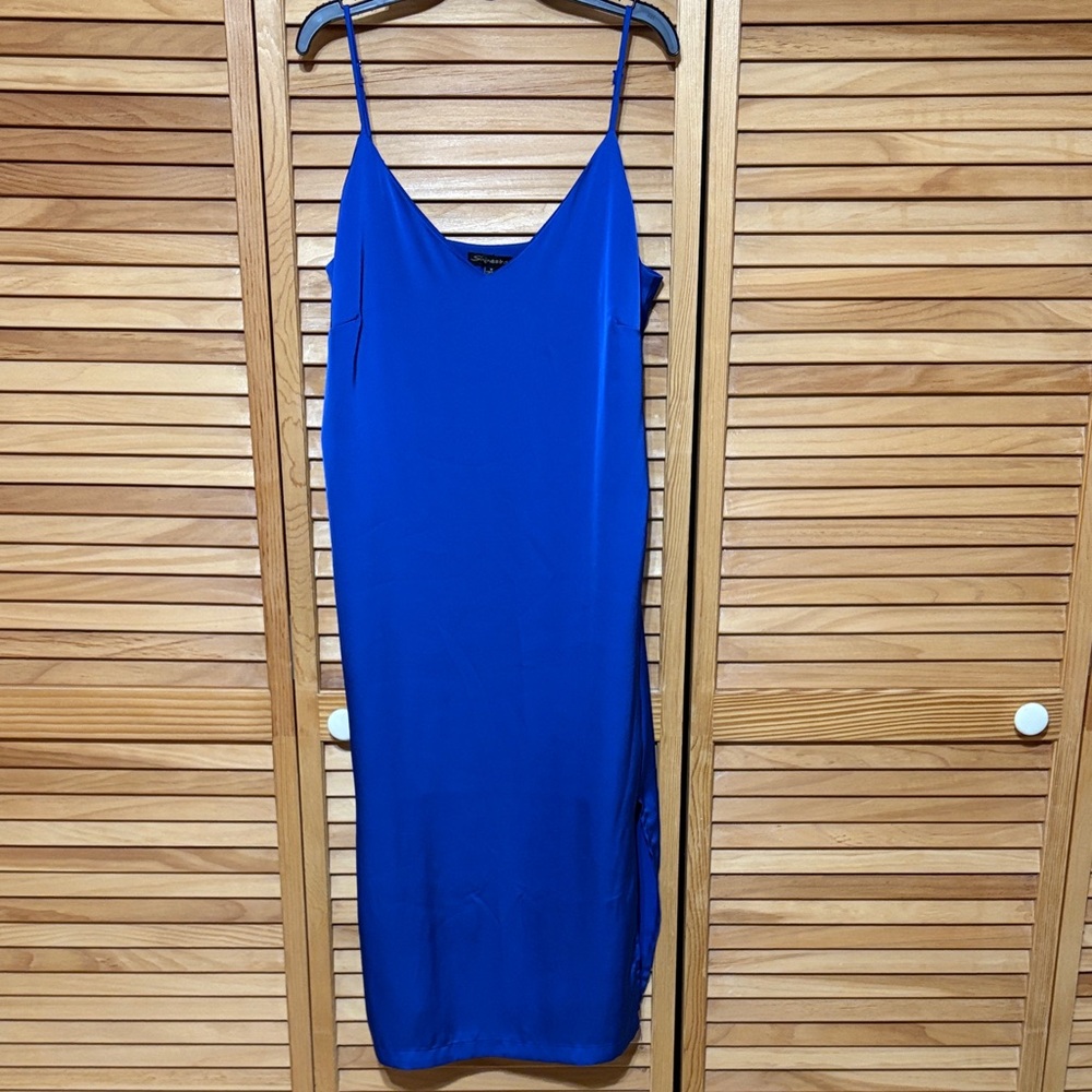 Shinestar Royal Blue Midi Dress